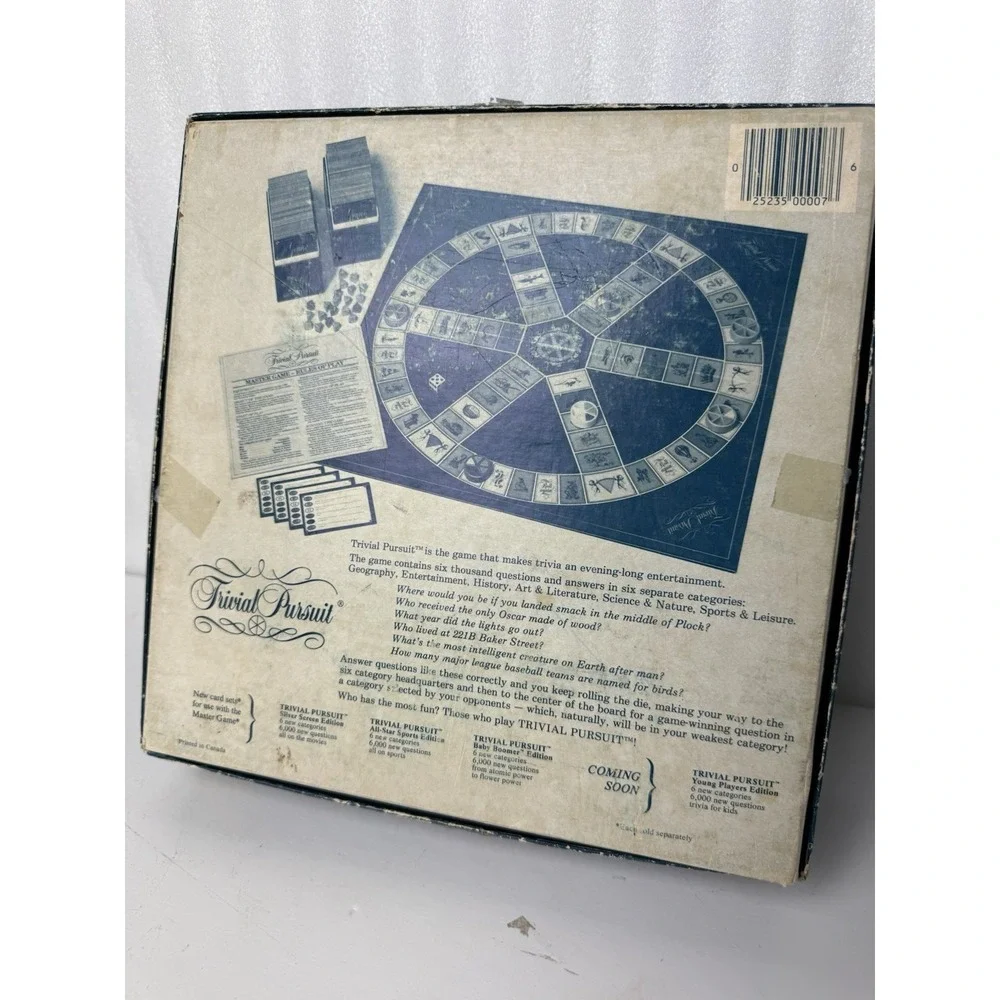 Vintage 80's Original Trivial Pursuit Master Game Genus + Young Players Edition